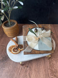 Welcome Home - Wood Square 2-Wick Dough Bowl